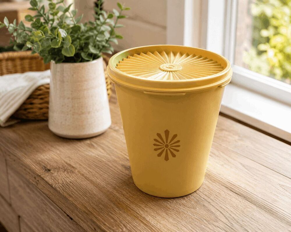 Tupperware Harvest Canister 809-4 With Lid Vintage